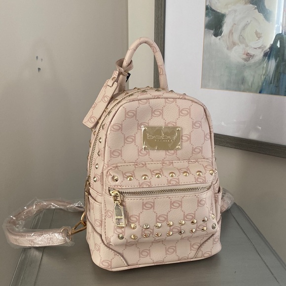 bebe Handbags - Bebe Jett Monogram Stud Mini Backpack
